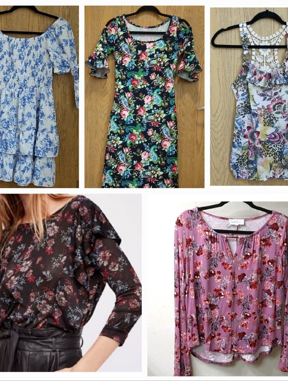 Floral Women's Size Small Clothing Bundle Of Tops and Dresses
